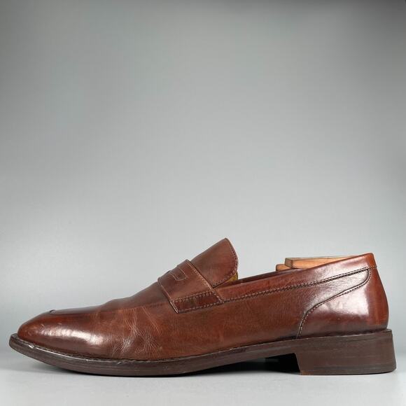 Cole Haan Men’s 11 D Burgundy Leather Slip On Penny Loafer Dress Shoe Casual GUC main image 4